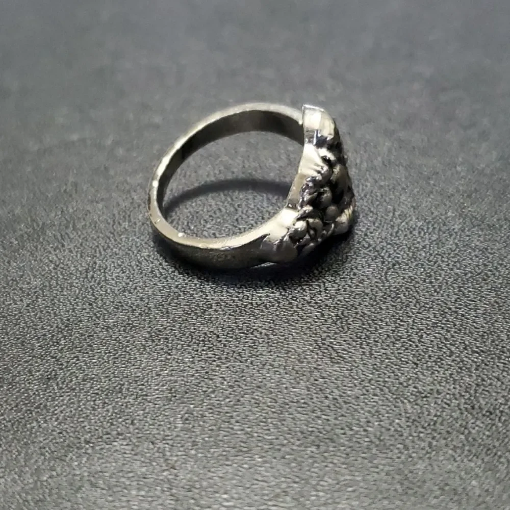 Silver tone Buddha ring size 9.25